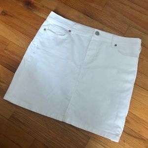 Anne Taylor LOFT White Denim Skirt